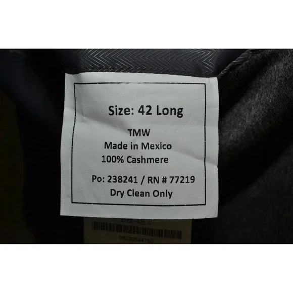 Joseph Abboud Blazer Men 42L Gray Tollegno 1900 Italian Pure Cashmere Sport Coat